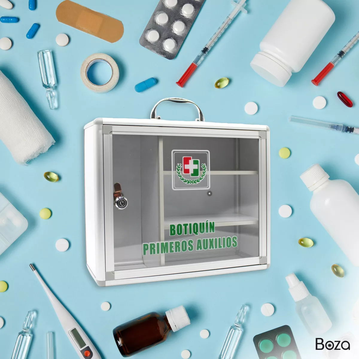 Foto 3 | Botiquin Caja Plastico Primeros Auxilios Grande con Llave Eo Safe Imports Blanco