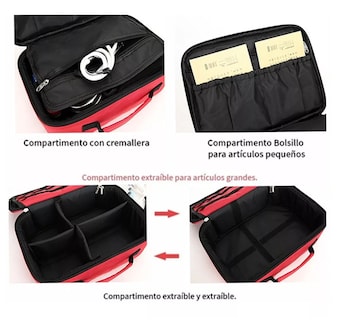 Foto 5 | Kit De Mochila De Emergencia Médica Lab.g Multifuncional Impermeable, Rojo