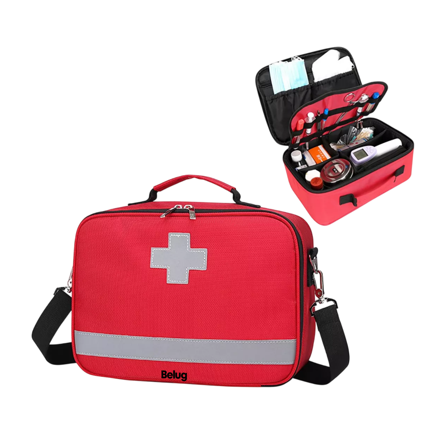 Foto 3 pulgar | Kit De Mochila De Emergencia Médica Multifuncional Impermeable, Belug  Rojo