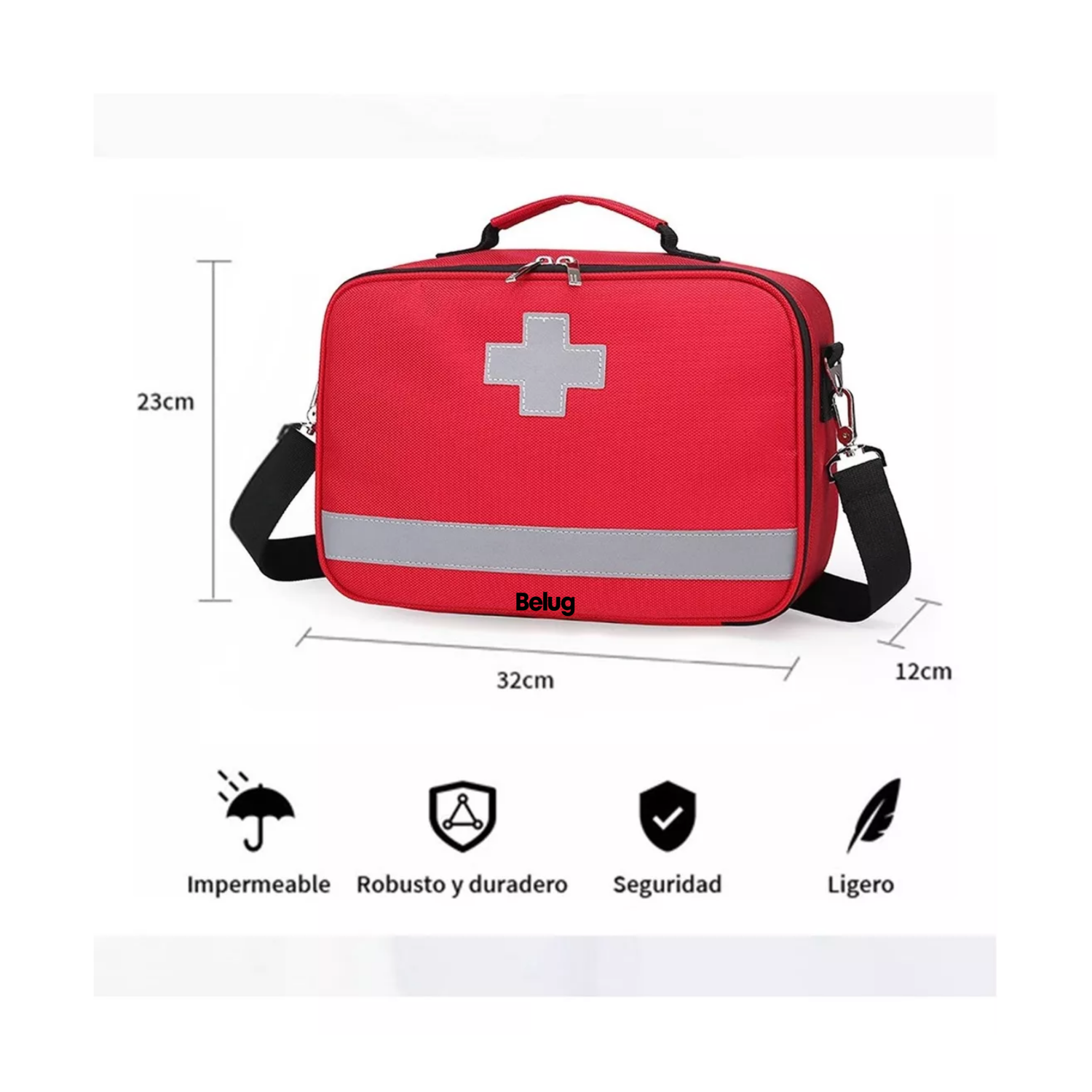 Foto 5 pulgar | Kit De Mochila De Emergencia Médica Multifuncional Impermeable, Belug  Rojo