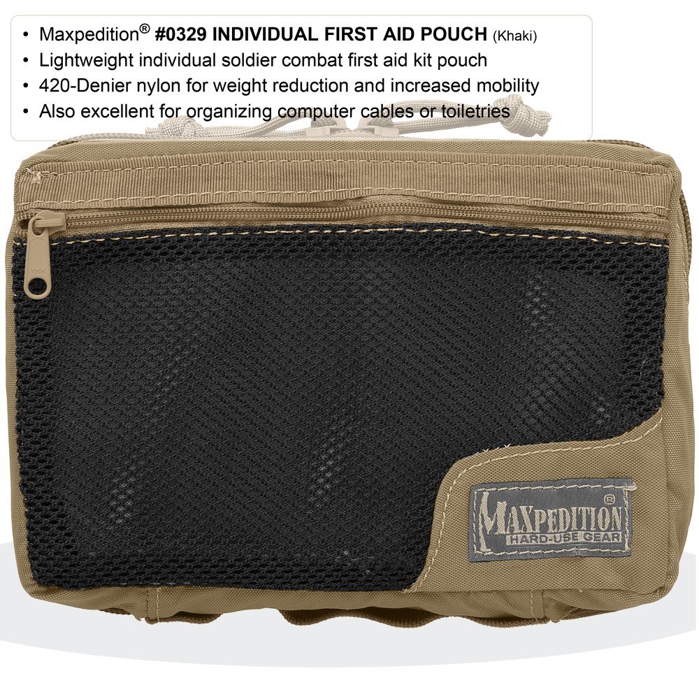 Foto 2 | Bolsa De Primeros Auxilios Maxpedition Individual, Ligera, Caqui - Venta Internacional.