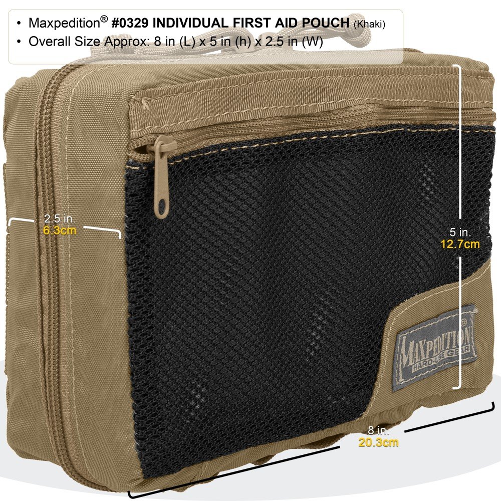 Foto 3 | Bolsa De Primeros Auxilios Maxpedition Individual, Ligera, Caqui - Venta Internacional.