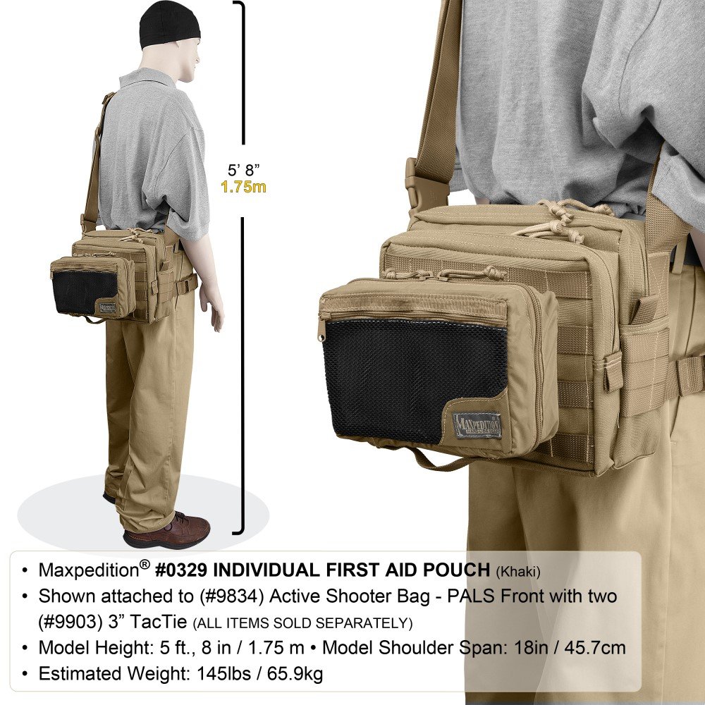 Foto 7 | Bolsa De Primeros Auxilios Maxpedition Individual, Ligera, Caqui - Venta Internacional.