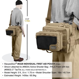 Foto 7 | Bolsa De Primeros Auxilios Maxpedition Individual, Ligera, Caqui - Venta Internacional.