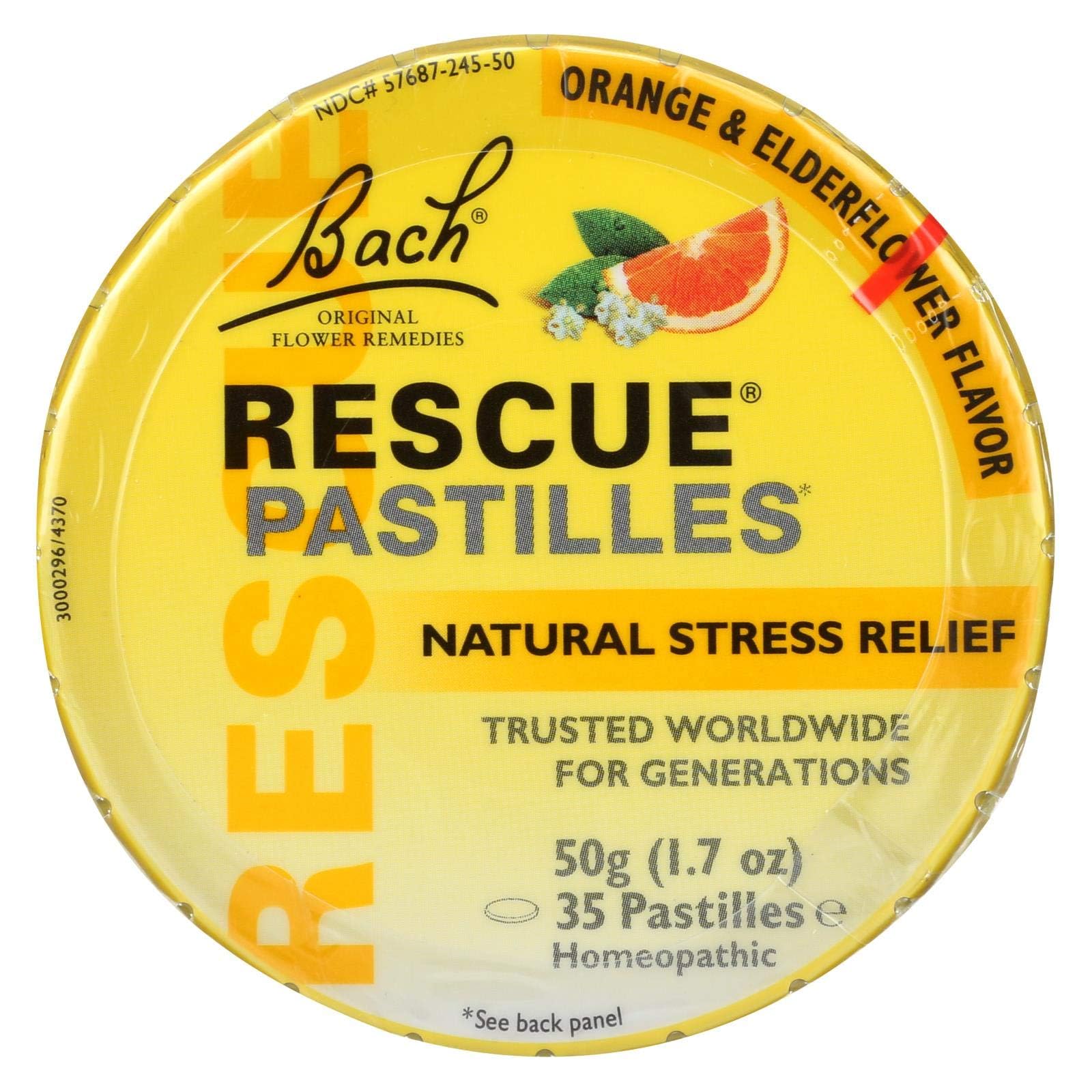 Foto 2 pulgar | Pastille Rescue Remedy Naranja Y Flor De Saúco 50 G - Venta Internacional.