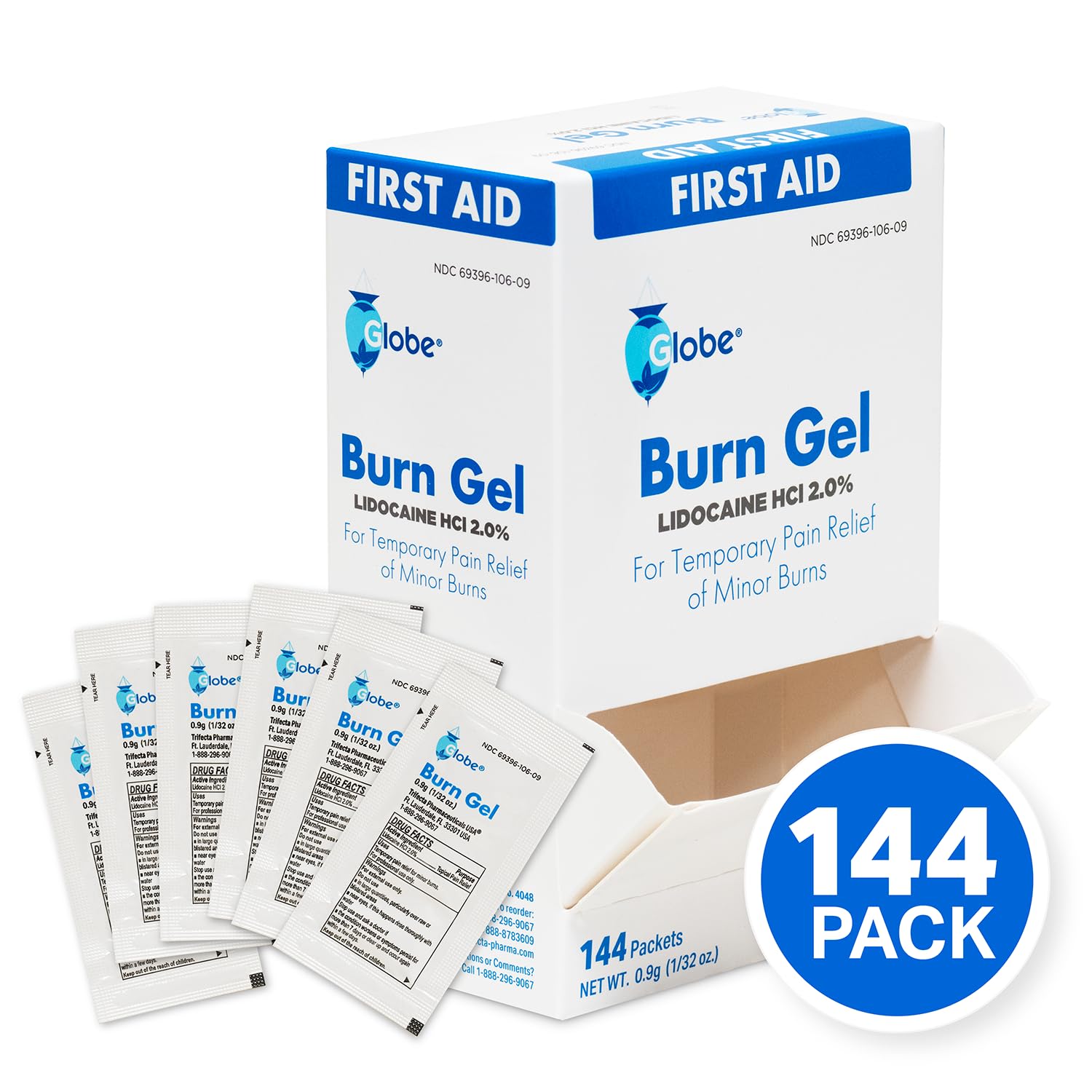 Foto 5 pulgar | Globo De Gel First Aid Burn Con Aloe  Paquetes De 0.9 G (paquete De 144) - Venta Internacional.