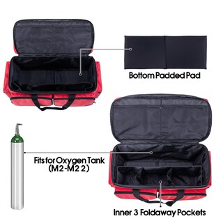 Foto 2 | Bolsa Médica De Emergencia Trunab Vacía Con Compartimento Para Tanque De Oxígeno - Venta Internacional.