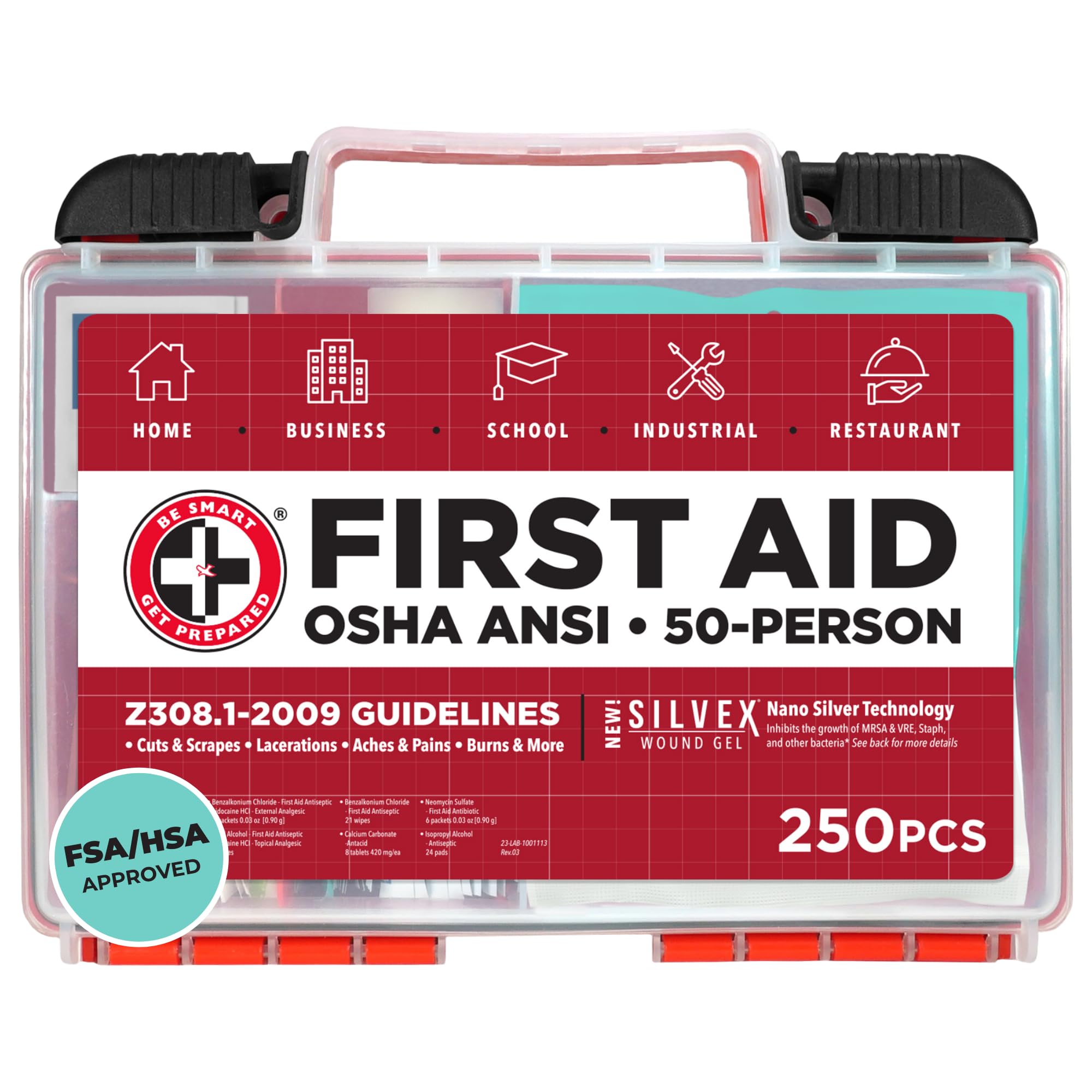 Foto 2 pulgar | Botiquín De Primeros Auxilios Be Smart Get Prepárate Osha/ansi Para 50 Personas - Venta Internacional.