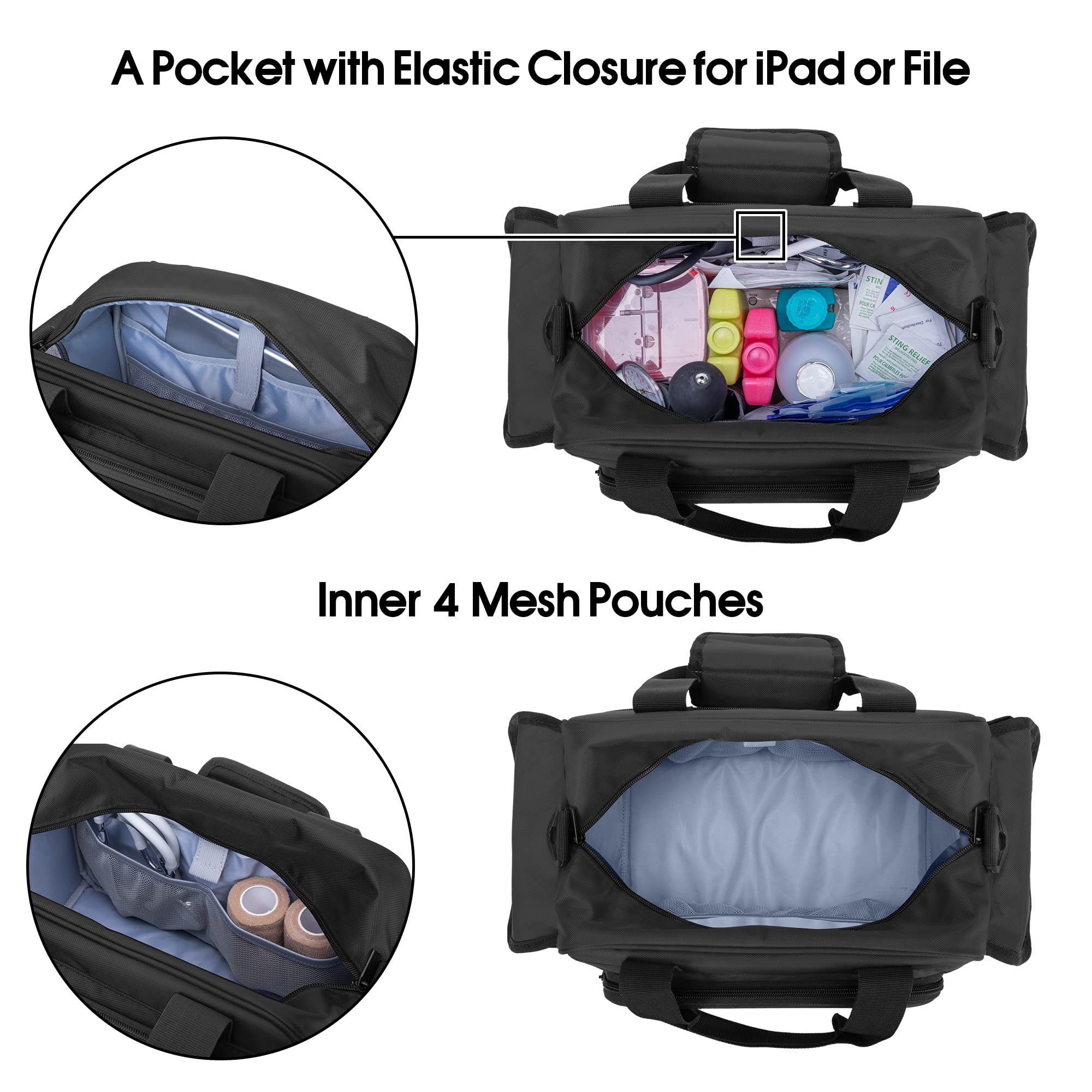 Foto 4 pulgar | Bolsa De Enfermera Trunab Home Health  Suministros Médicos Portátiles  Negra - Venta Internacional.
