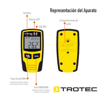 Foto 3 | Registrador De Datos Climáticos Usb Con Alarma Medición Y Documentación De Datos Climáticos Bl30 32.000 Datos Almac