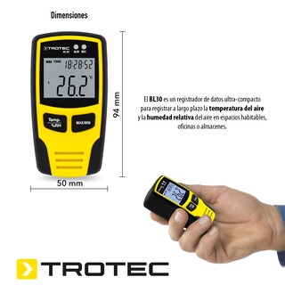 Foto 5 | Registrador De Datos Climáticos Usb Con Alarma Medición Y Documentación De Datos Climáticos Bl30 32.000 Datos Almac