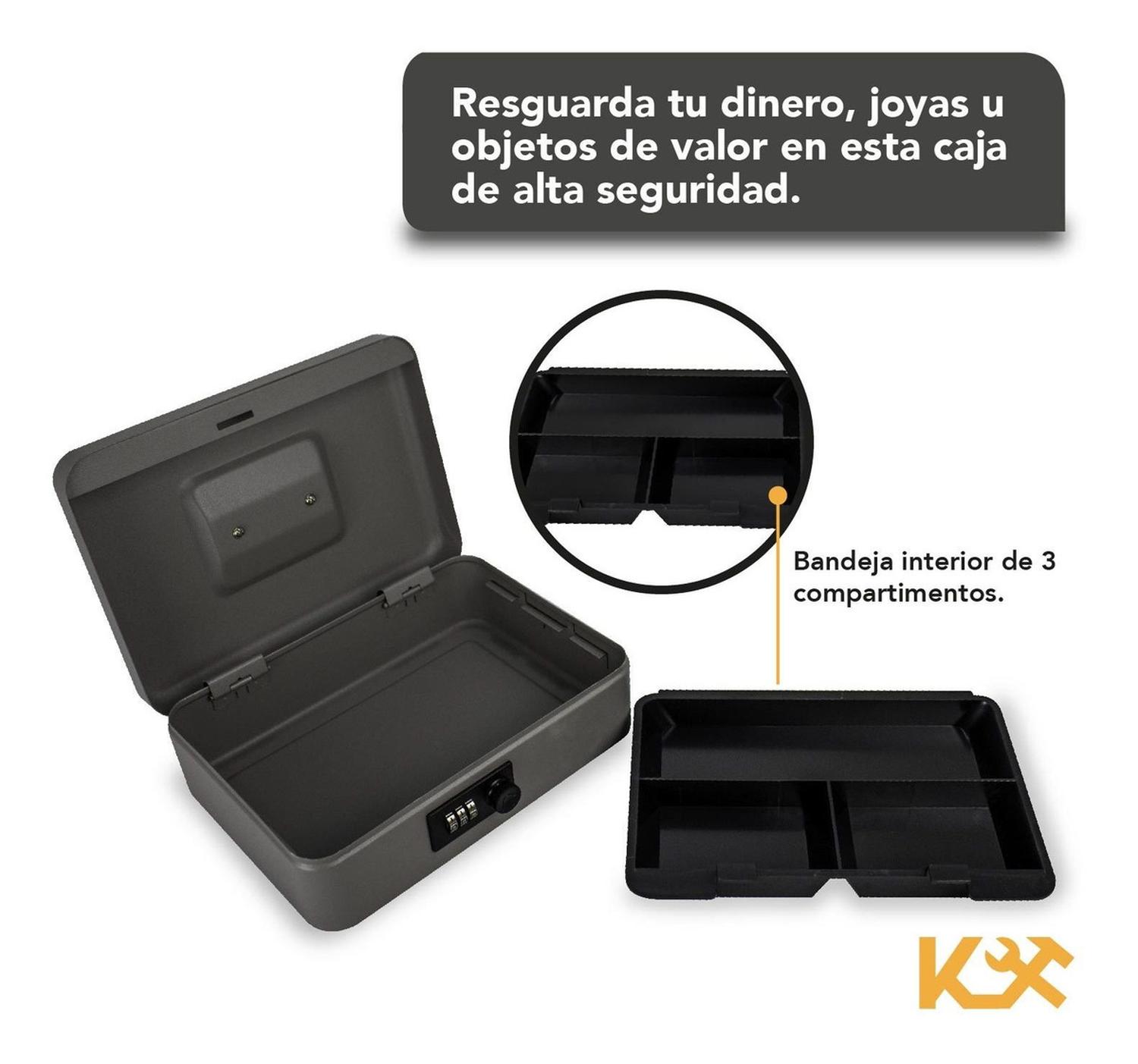 Foto 5 pulgar | Caja para Dinero Combinación 25x18x9 cm 3 Separadores