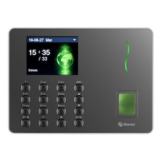 Foto 1 | Reloj Checador Steren CLK-960 color Negro Huella Digital Wifi