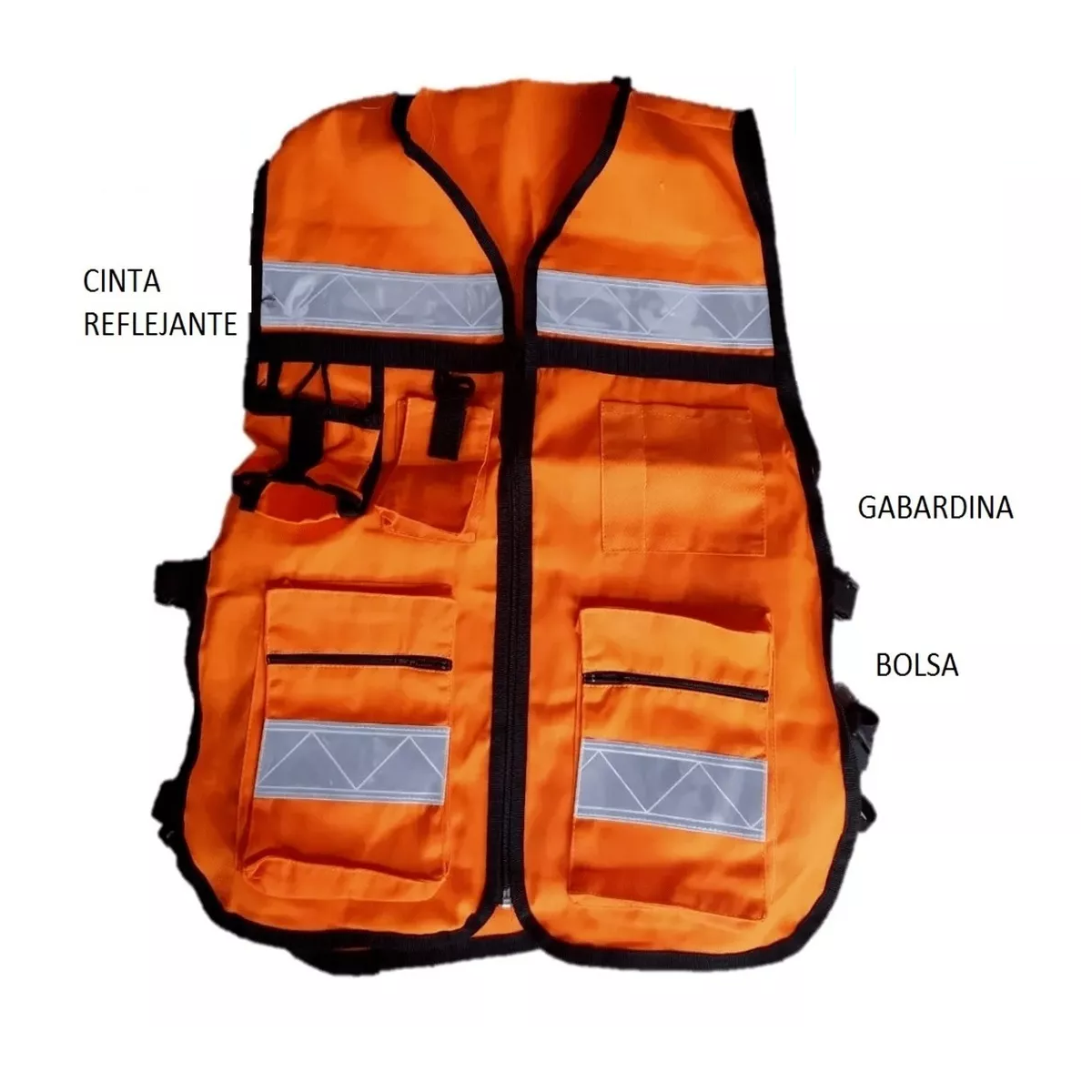 Foto 3 pulgar | Chaleco Brigadista Eo Safe Imports Esi-6711 Reflejante Seguridad Industrial Naranja