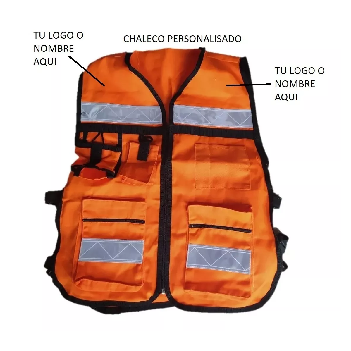 Foto 4 pulgar | Chaleco Brigadista Eo Safe Imports Esi-6711 Reflejante Seguridad Industrial Naranja