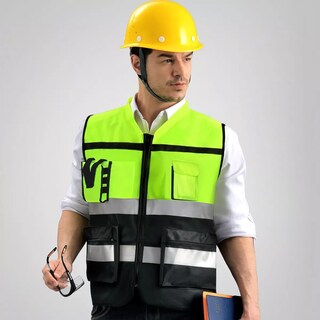 Foto 2 | Chaleco de Seguridad Eo Safe Imports Esi-6712 Industrial Reflejante Alta Visibilidad Amarillo