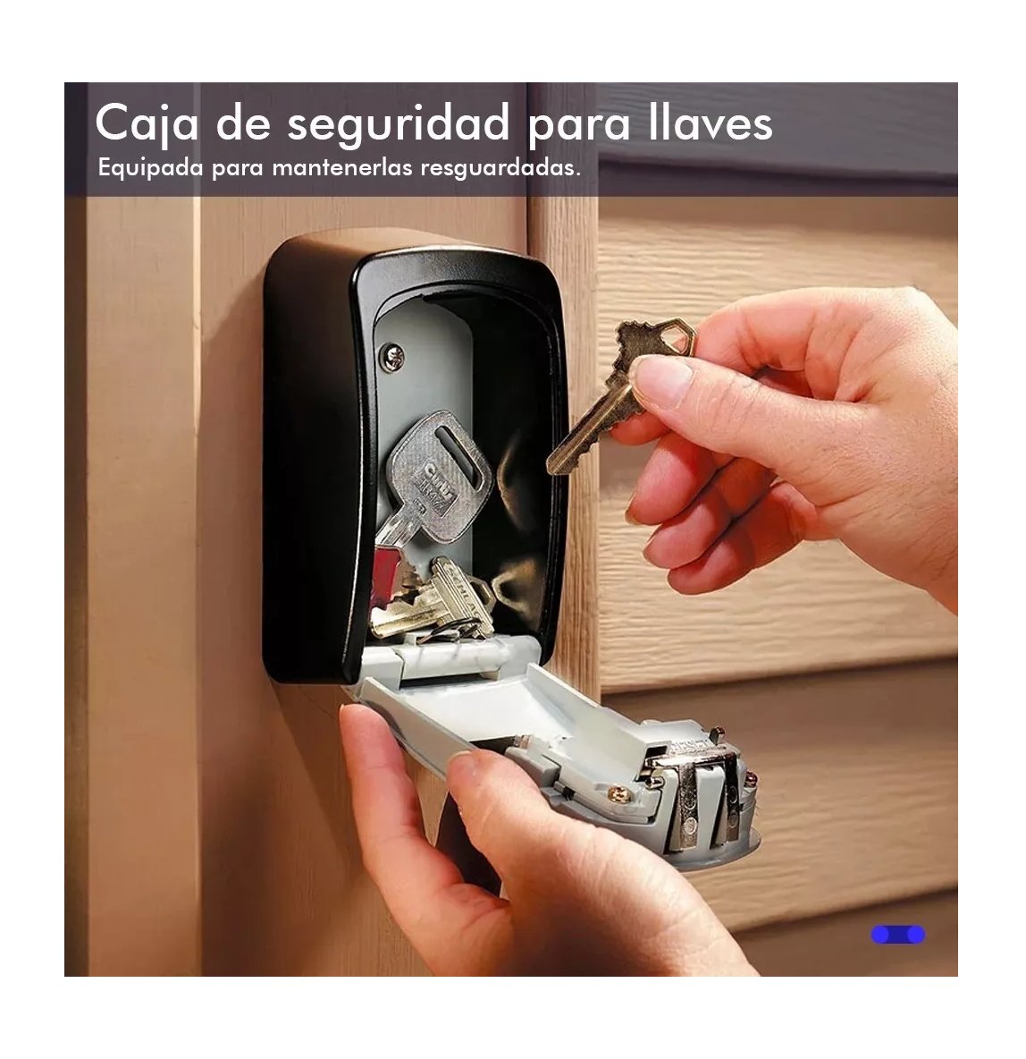Foto 4 pulgar | Caja Fuerte de Almacenamiento de Llaves Montada en Pared color Negro y Plata