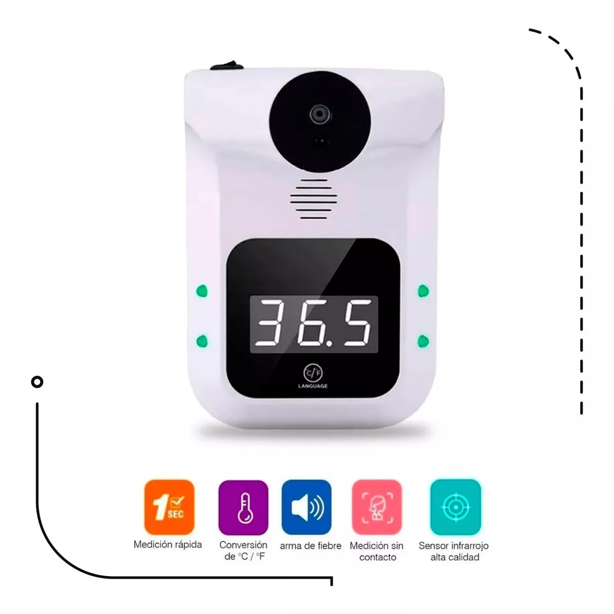 Foto 3 | Termómetro Infrarrojo Digital KIMHI K9 con Alarma y Voz