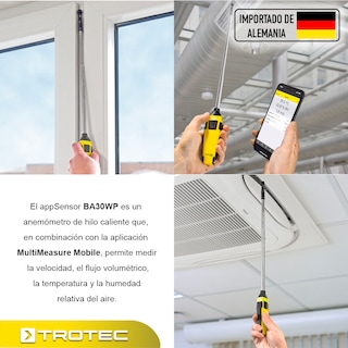 Foto 4 | Anemómetro de Hilo Caliente Ba30wp con Dispositivo para Smartphone