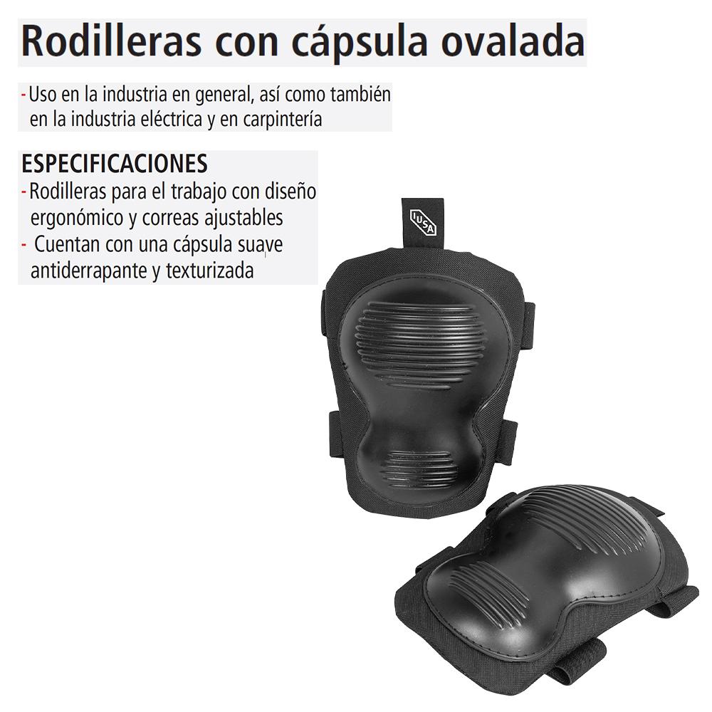 Foto 3 pulgar | Rodilleras IUSA Negras con Cápsula Ovalada