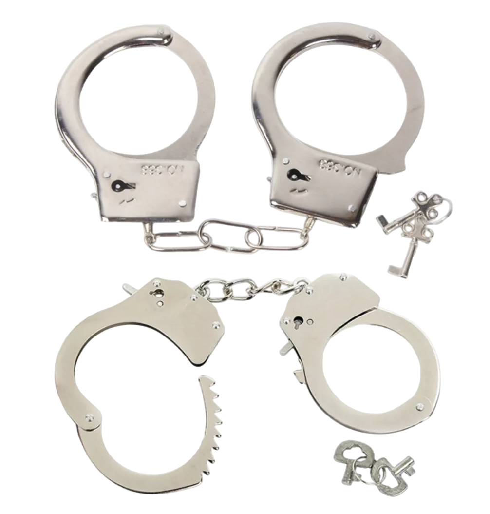 Foto 2 pulgar | Esposas Policiales Tacticas Metal Doble Seguro Lo Mejor, 2 Pcs Plata