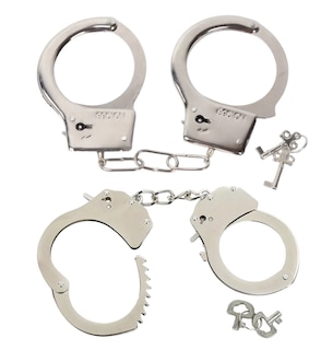 Foto 1 | Esposas Policiales Tacticas Metal Doble Seguro Lo Mejor, 2 Pcs Plata