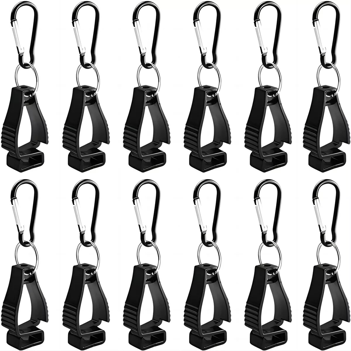 12 Pzs Soporte Clip Para Guantes Trabajo Y Seguridad Eo Safe Imports Esi-15634  Negro $569