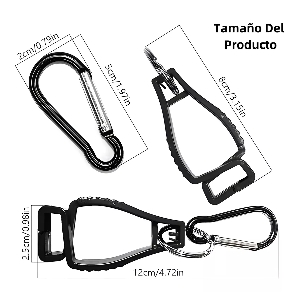 Foto 3 pulgar | 12 Pzs Soporte Clip Para Guantes Trabajo Y Seguridad Eo Safe Imports Esi-15634  Negro