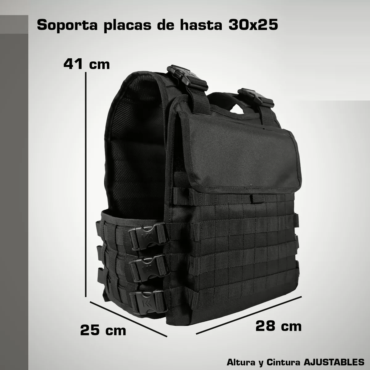 Foto 3 pulgar | Chaleco Porta Placa Unitalla Eo Safe Imports Esi-17525 Negro