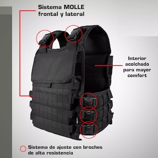 Foto 3 | Chaleco Porta Placa Unitalla Eo Safe Imports Esi-17525 Negro