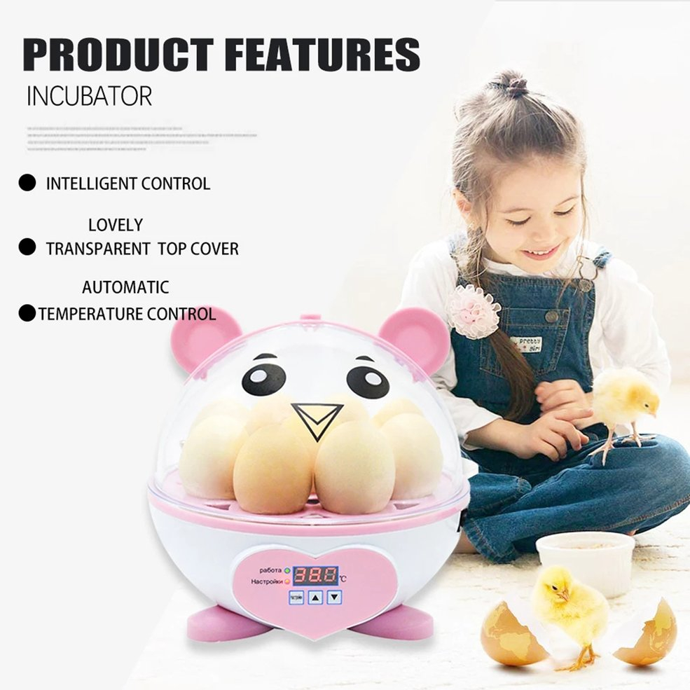 Foto 5 pulgar | Incubadora De Huevos, Miniincubadora De Huevos Con Capacidad Para 9 Huevos, Manual - Venta Internacional.