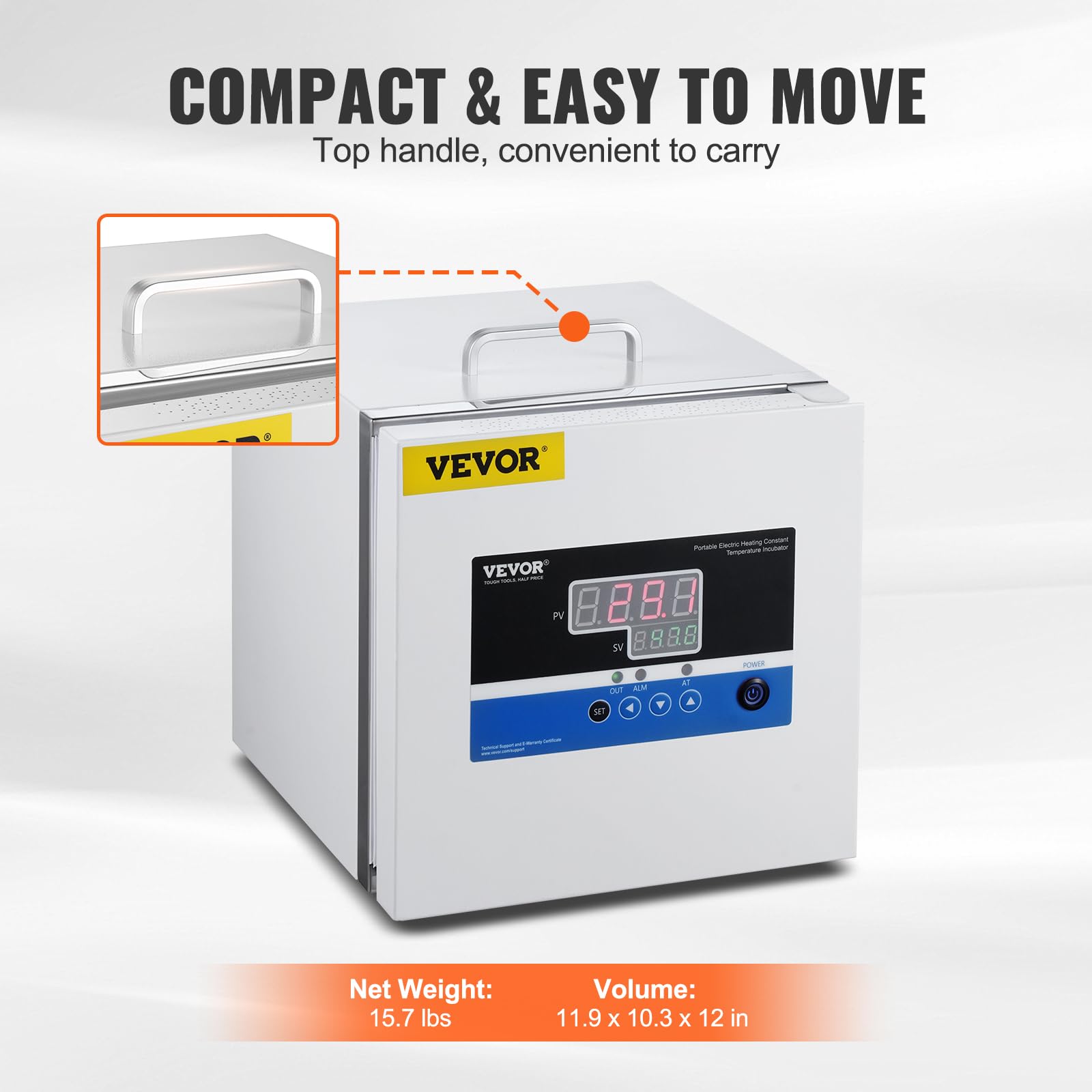 Foto 5 | Incubadora De Laboratorio Vevor De Capacidad De 6 Litros Con Control De Temperatura Pid - Venta Internacional.