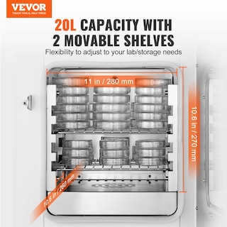 Foto 2 | Incubadora De Laboratorio Vevor 20l Rt+5-65 ℃ Pid Temperature Control - Venta Internacional.