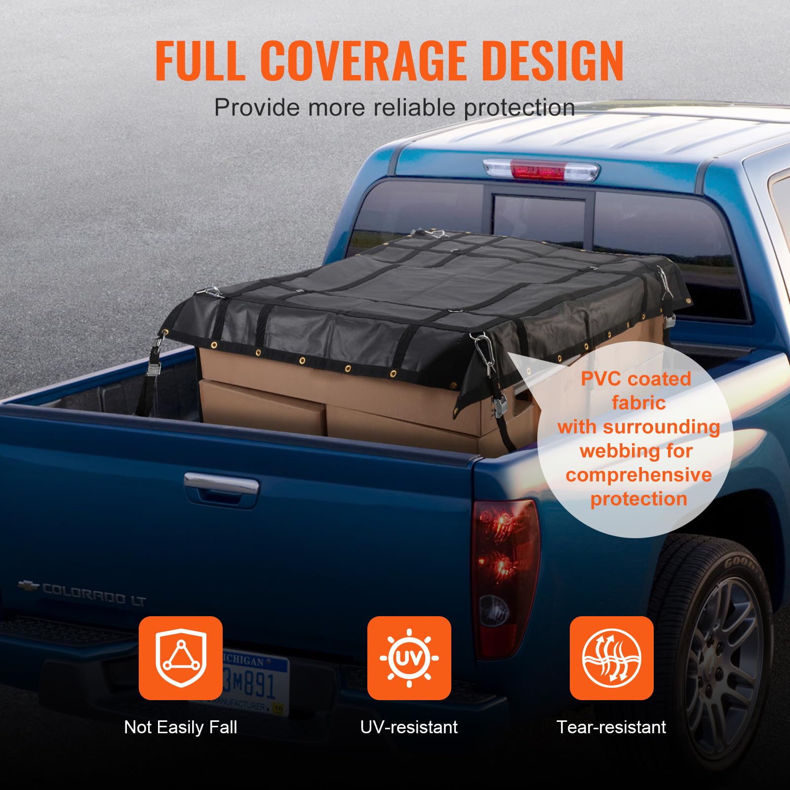 Foto 5 pulgar | Red De Carga Impermeable Vevor 72 X 57 En Camión Pesado De 318 Kg - Venta Internacional.