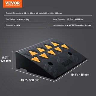 Foto 7 | Rampas de Goma Vevor 2 Piezas-Venta Internacional