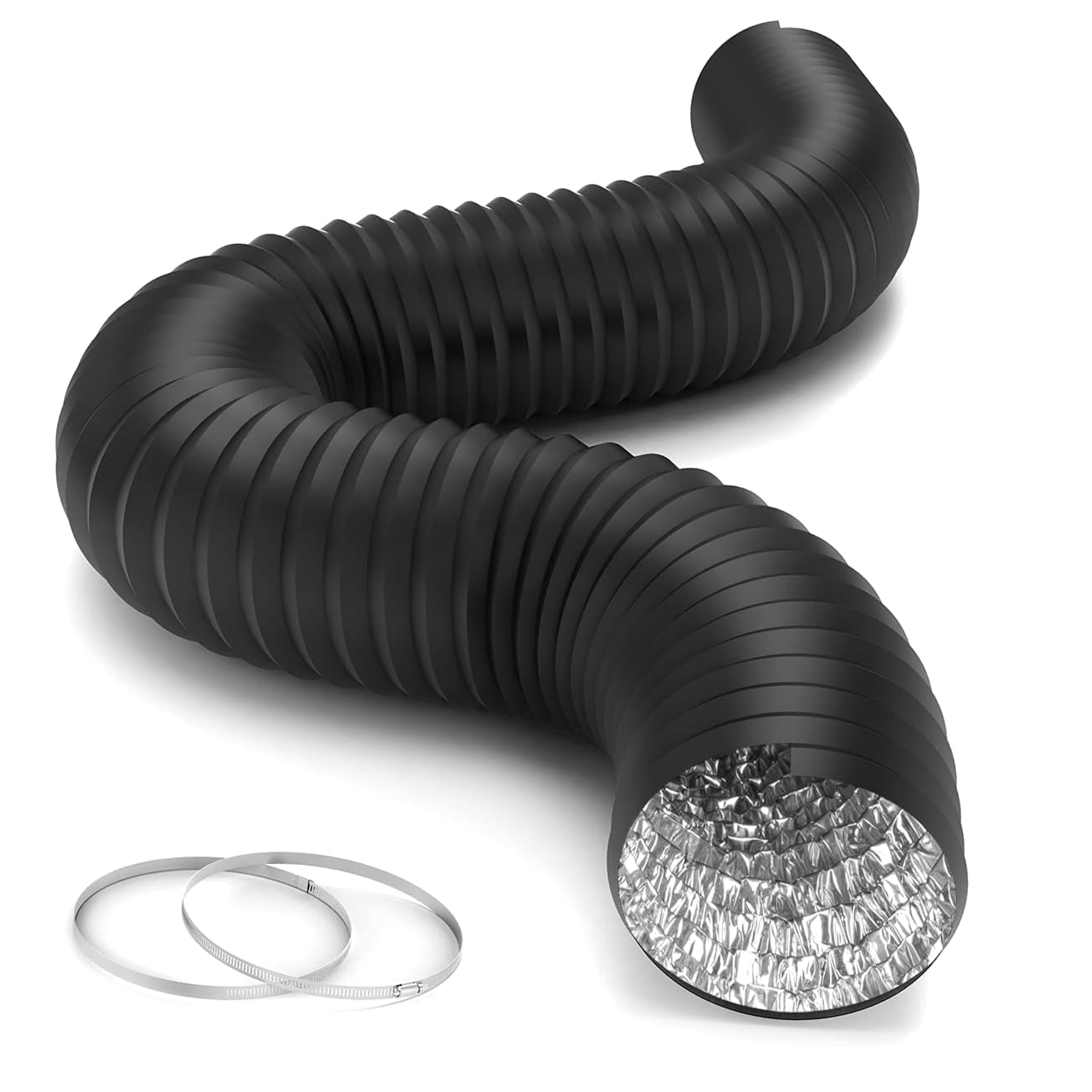 Foto 2 pulgar | Manguera De Ductos Ipower De Aluminio Flexible De 6 Pulgadas Y 8 Pies Con Almeja - Venta Internacional.