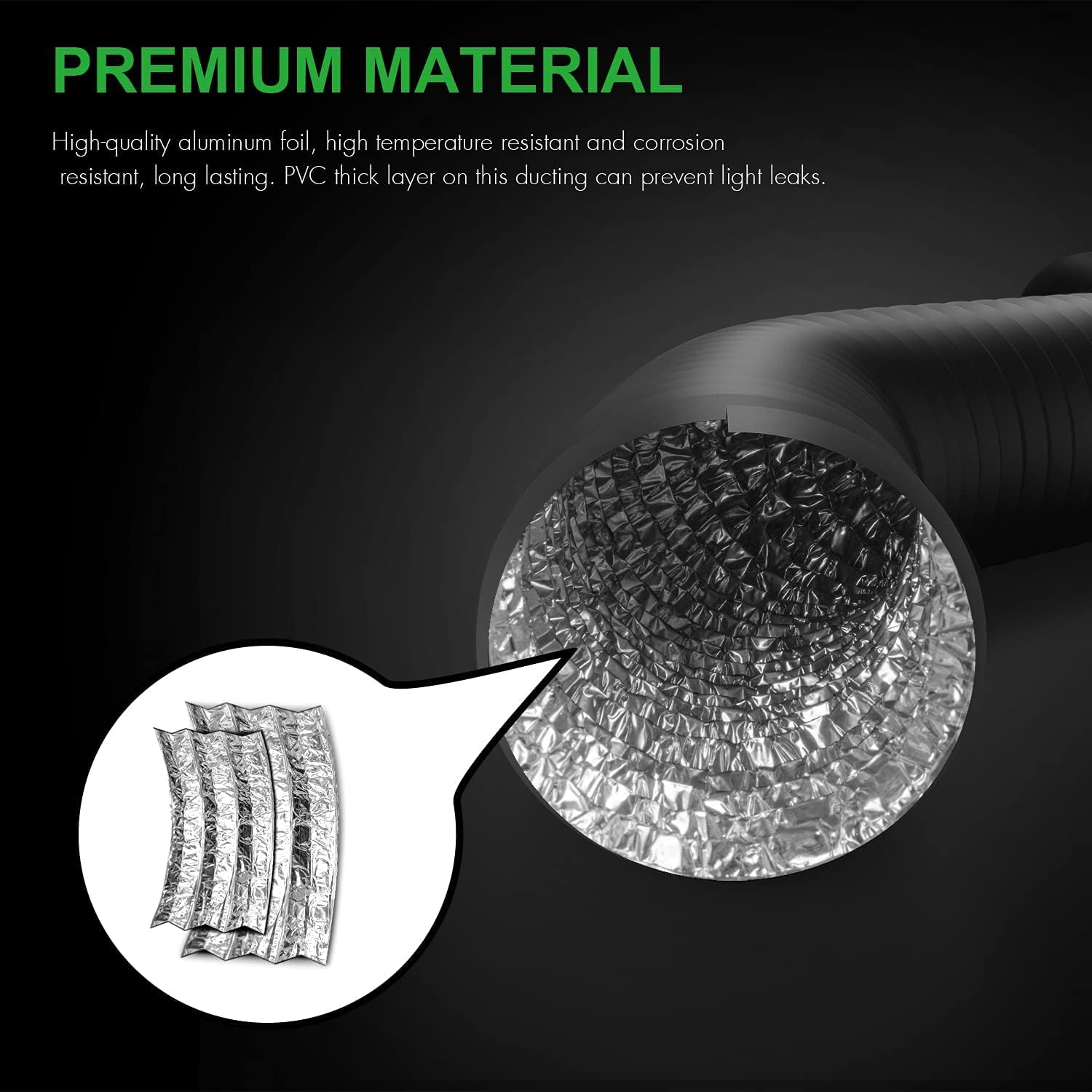 Foto 2 | Manguera De Ductos Ipower De Aluminio Flexible De 6 Pulgadas Y 8 Pies Con Almeja - Venta Internacional.