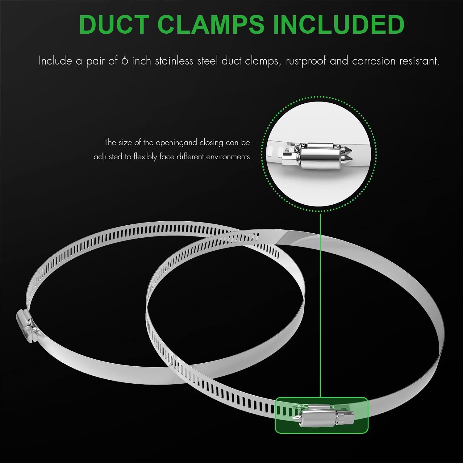 Foto 5 | Manguera De Ductos Ipower De Aluminio Flexible De 6 Pulgadas Y 8 Pies Con Almeja - Venta Internacional.
