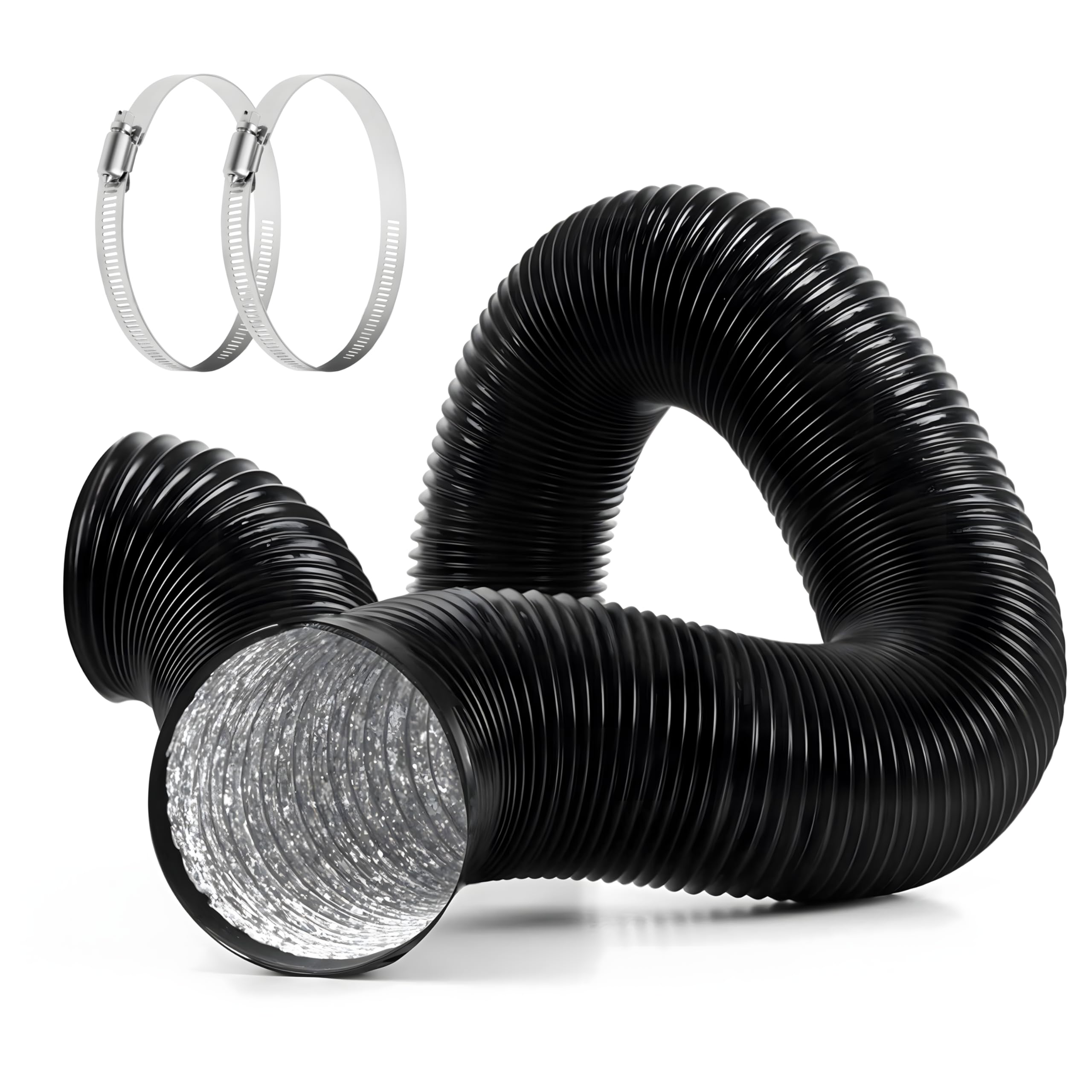 Foto 1 | Conductos Flexibles De Aluminio Ipower De 3 Pulgadas Y 16 Pies Con 2 Abrazaderas - Venta Internacional.