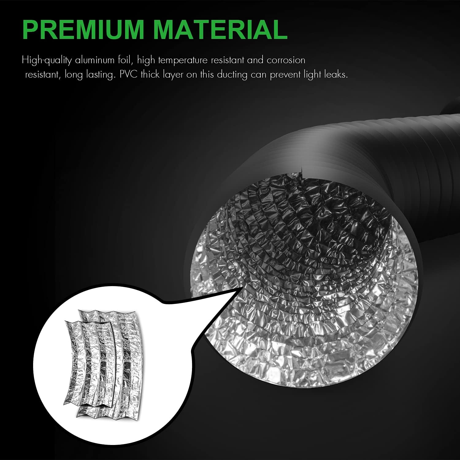 Foto 3 pulgar | Ductos Flexibles Ipower De Aluminio De 8 Pulgadas Y 8 Pies Para Hvac, Color Negro - Venta Internacional.