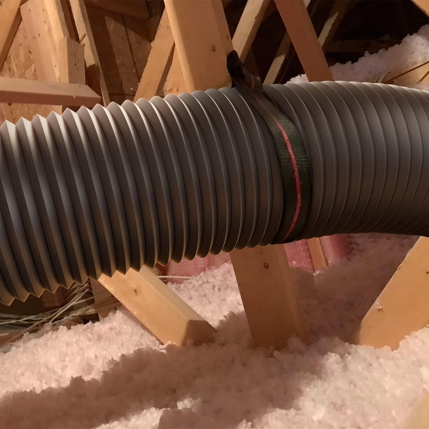 Foto 6 | Conducto De Aluminio Ipower De 12 Pulgadas Y 8 Pies Con 2 Abrazaderas, Negro - Venta Internacional.