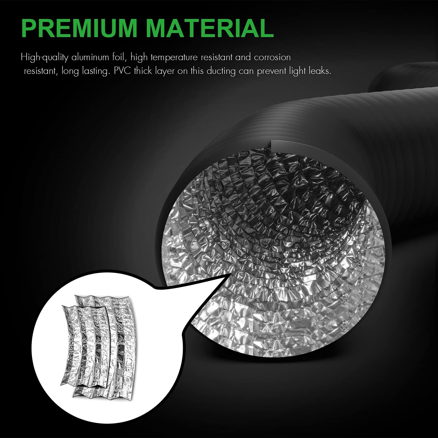 Foto 2 | Manguera De Ventilación Simple Deluxe Con Conductos De Aluminio Flexibles De 30 Cm - Venta Internacional.