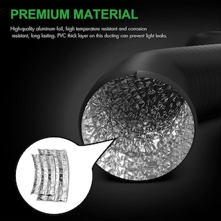 Foto 2 | Manguera De Ventilación Simple Deluxe Con Conductos De Aluminio Flexibles De 30 Cm - Venta Internacional.