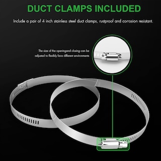 Foto 5 | Ductos Flexibles Ipower De Aluminio De 4 Pulgadas Y 8 Pies Con 2 Abrazaderas - Venta Internacional.