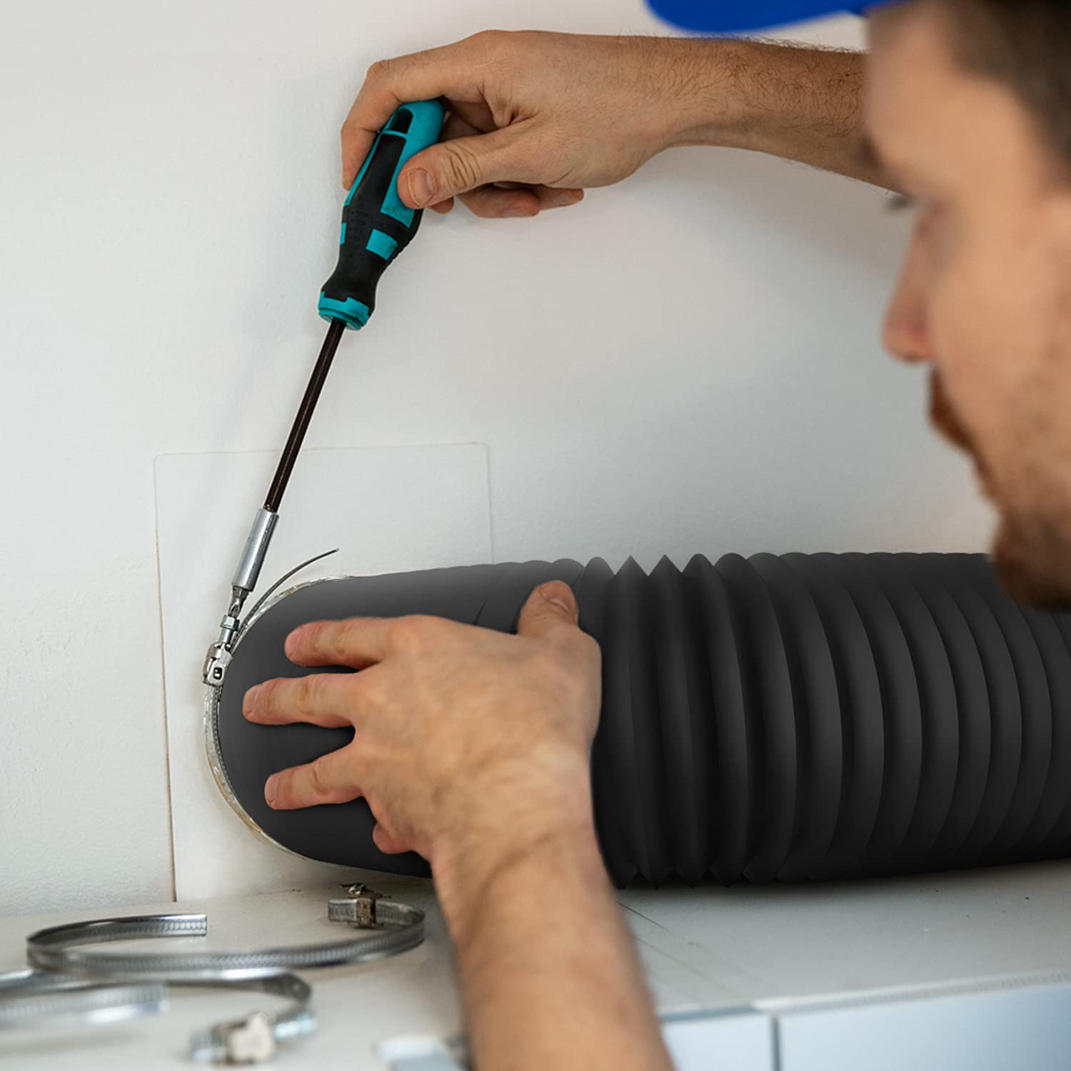Foto 7 | Ductos Flexibles Ipower De Aluminio De 4 Pulgadas Y 8 Pies Con 2 Abrazaderas - Venta Internacional.