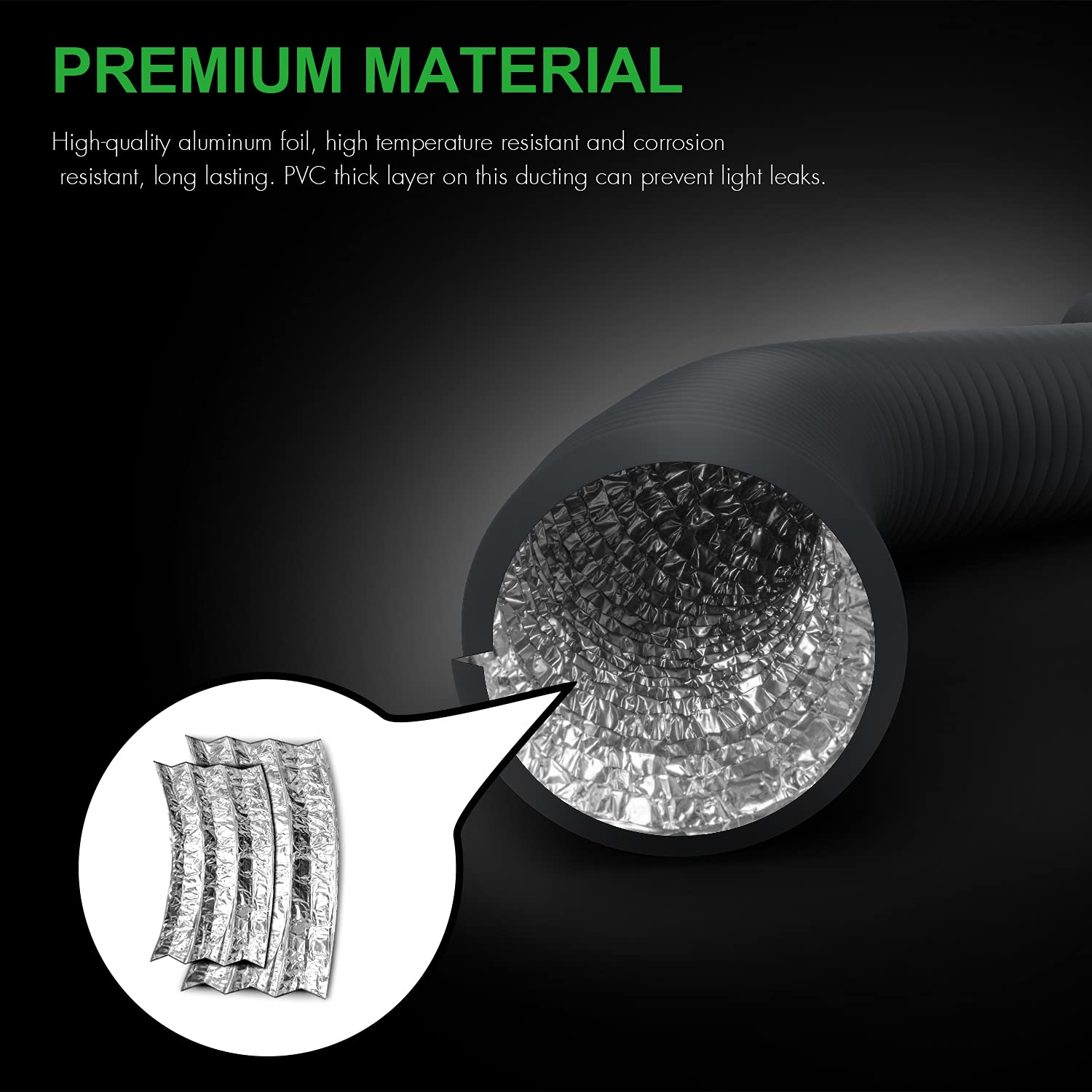 Foto 3 pulgar | Conductos Flexibles De Aluminio Ipower De 3 Pulgadas Y 8 Pies Con 2 Abrazaderas - Venta Internacional.
