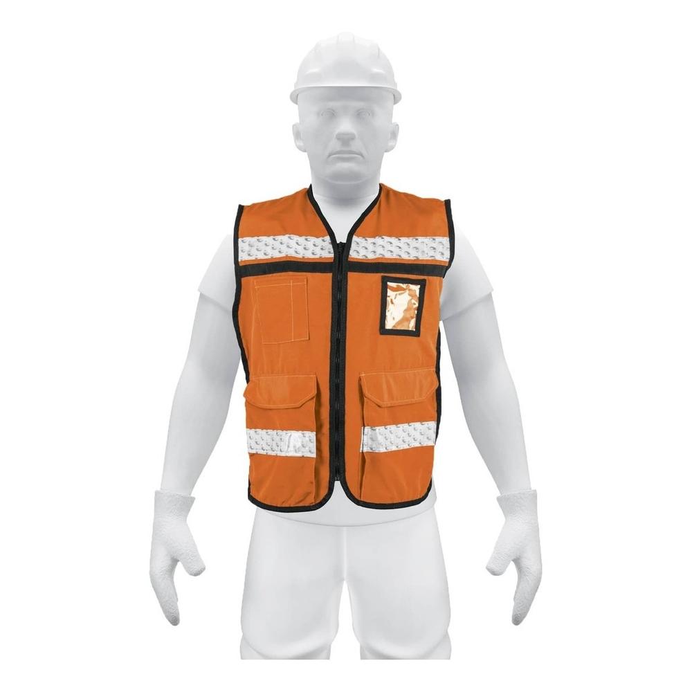 Foto 1 | Chaleco Brigadista Naranja Con Cintas Reflejantes Truper