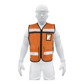 Foto 1 | Chaleco Brigadista Naranja Con Cintas Reflejantes Truper