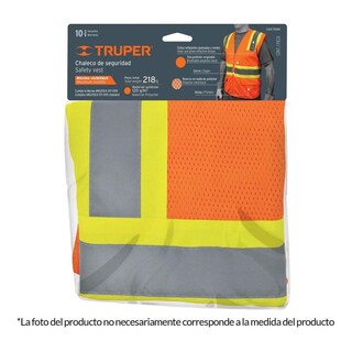 Foto 2 | Chaleco Seguridad 2'' Color Verde Doble Cinta 6 Bolsas Truper