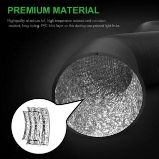 Foto 3 | Manguera De Ventilación Para Secadora Healsmart Conductos De Aluminio De 12 Pulgadas X 25 Pies - Venta Internacional.